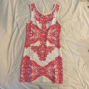 Revolve (Honey Punch) size S/M Mini Lace Print Dress with back detailing